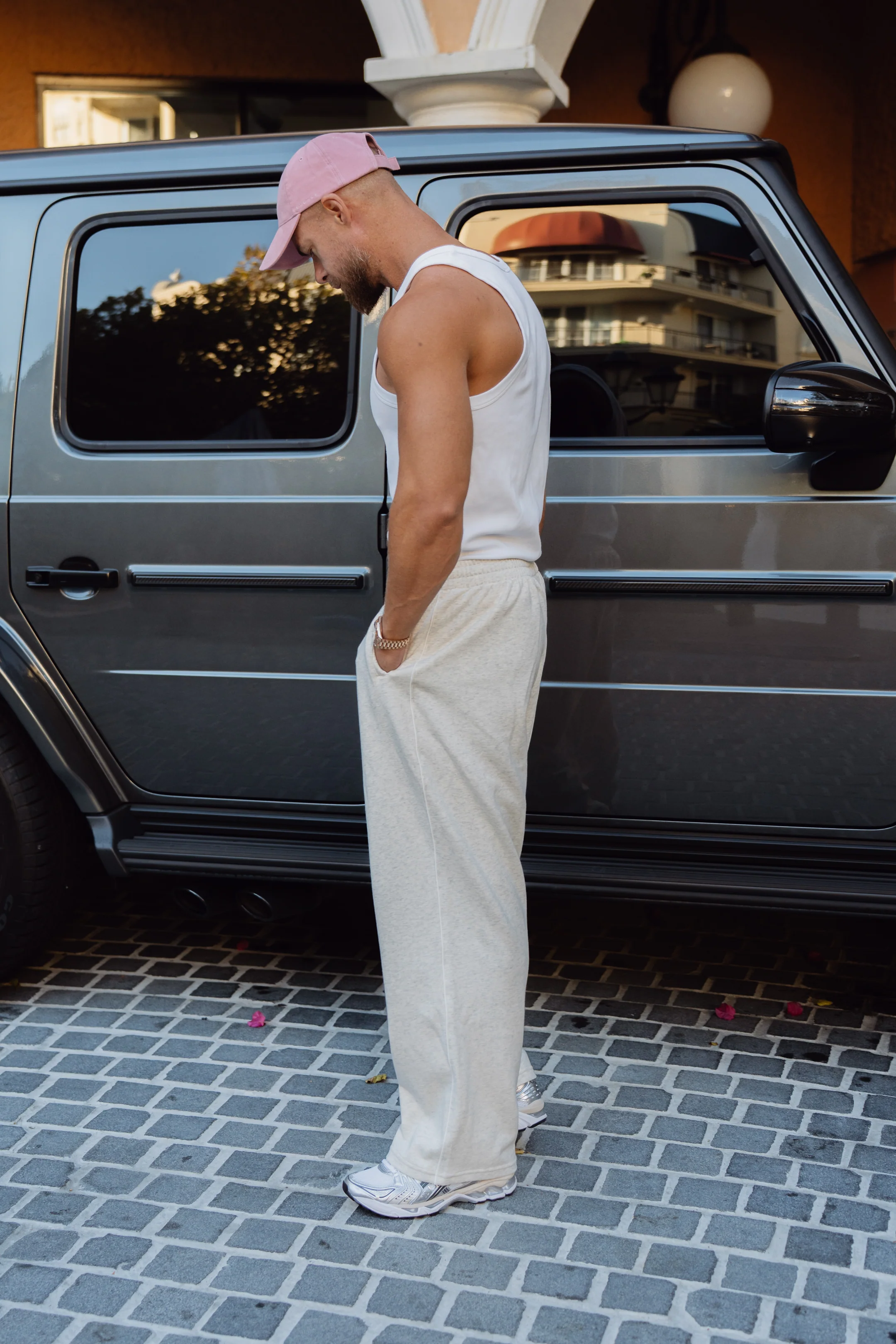 Men’s Core Track Pants - Grey Marl - Image 3